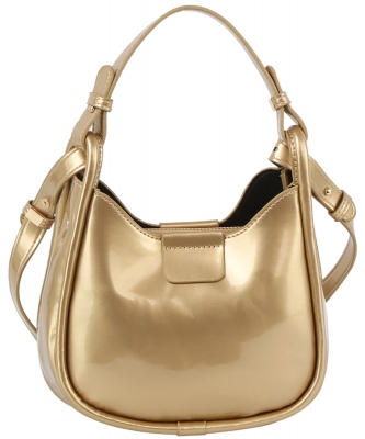 Glossy 2-way Satchel Crossbody Bag GL-0177-M GOLD